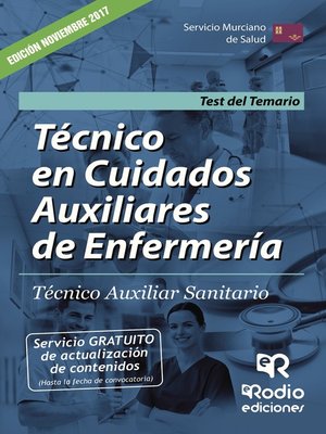 cover image of Técnico en Cuidados Auxiliares de Enfermería. Técnico Auxiliar Sanitario. Test del Temario